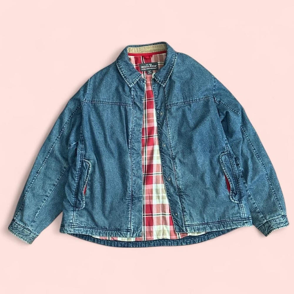 Vintage Woolrich Fleece/Flannel Lined Denim Jacket